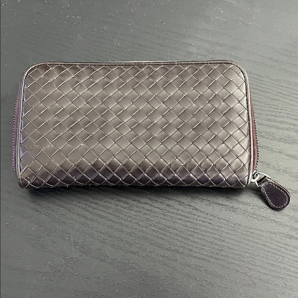 Bottega Veneta Brown Woven Wallet